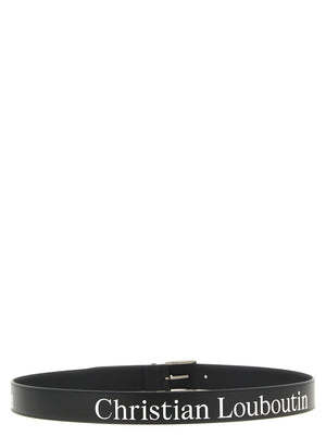 Christian Louboutin Schwarzer Kalbsleder Gürtel Regular