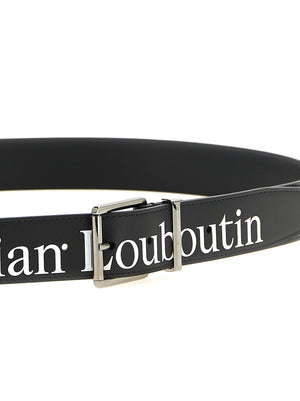 Christian Louboutin Schwarzer Kalbsleder Gürtel Regular