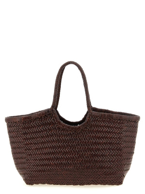 Dragon Diffusion Braune Schultertasche aus Rindsleder