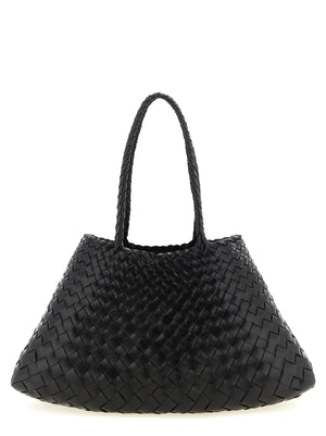Dragon Diffusion Schwarze Kalbsleder-Schultertasche