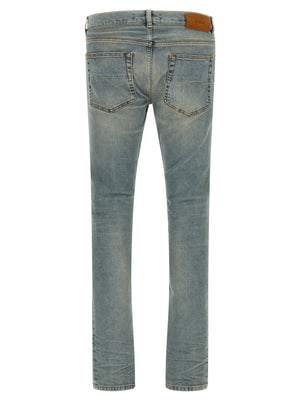 Amiri Blaue Baumwoll-Skinny-Jeans