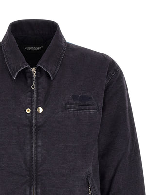 Undercover Blaue Baumwolljacke in voller Länge