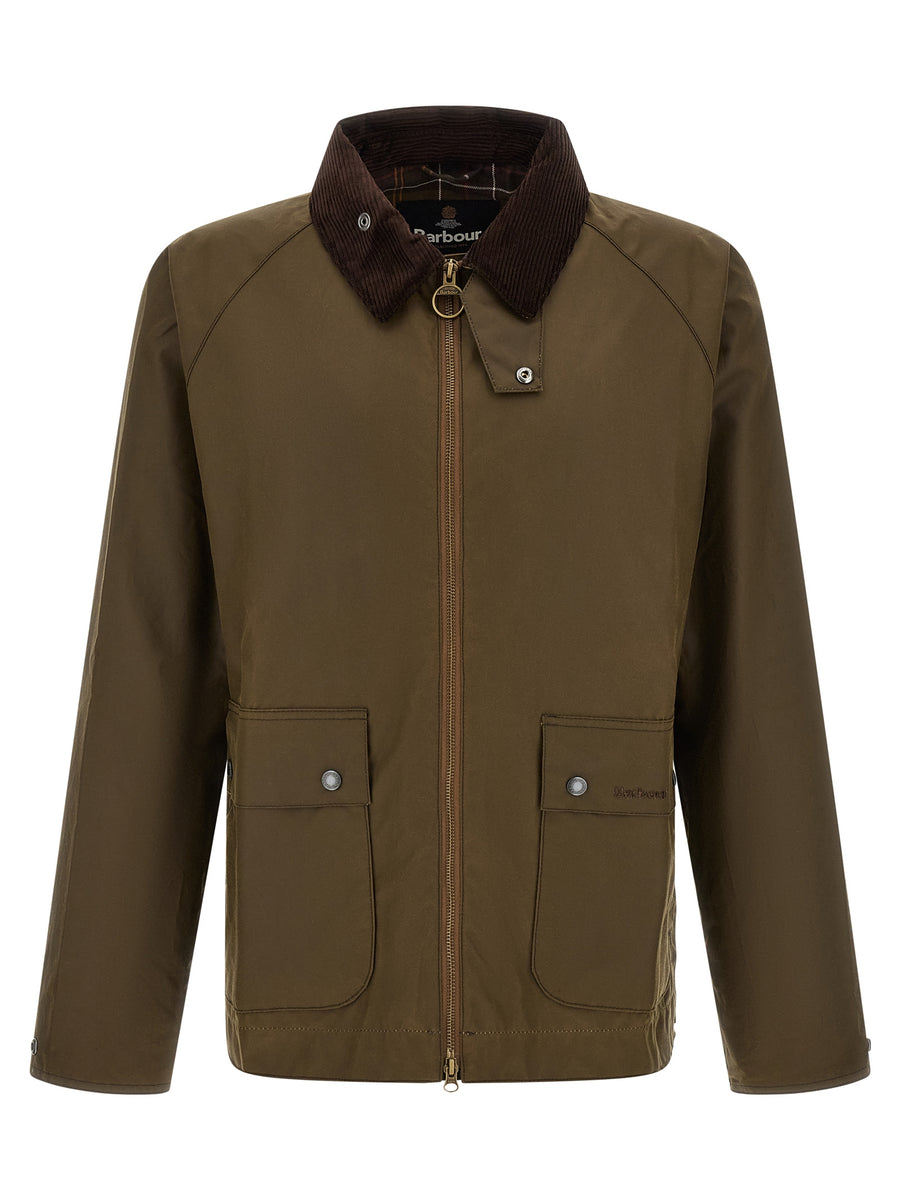 Barbour Braune Baumwolljacke in voller Länge