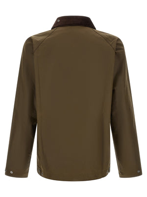 Barbour Braune Baumwolljacke in voller Länge
