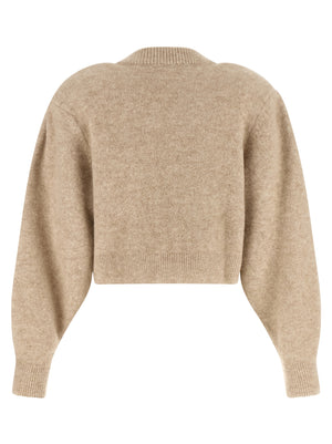 ROTATE BIRGER CHRISTENSEN Beige Wollstrickjacke