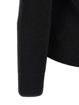 Herno Schwarze Wolljacke in voller Länge