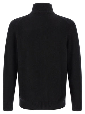 Ballantyne Schwarzer Kaschmir-Cardigan
