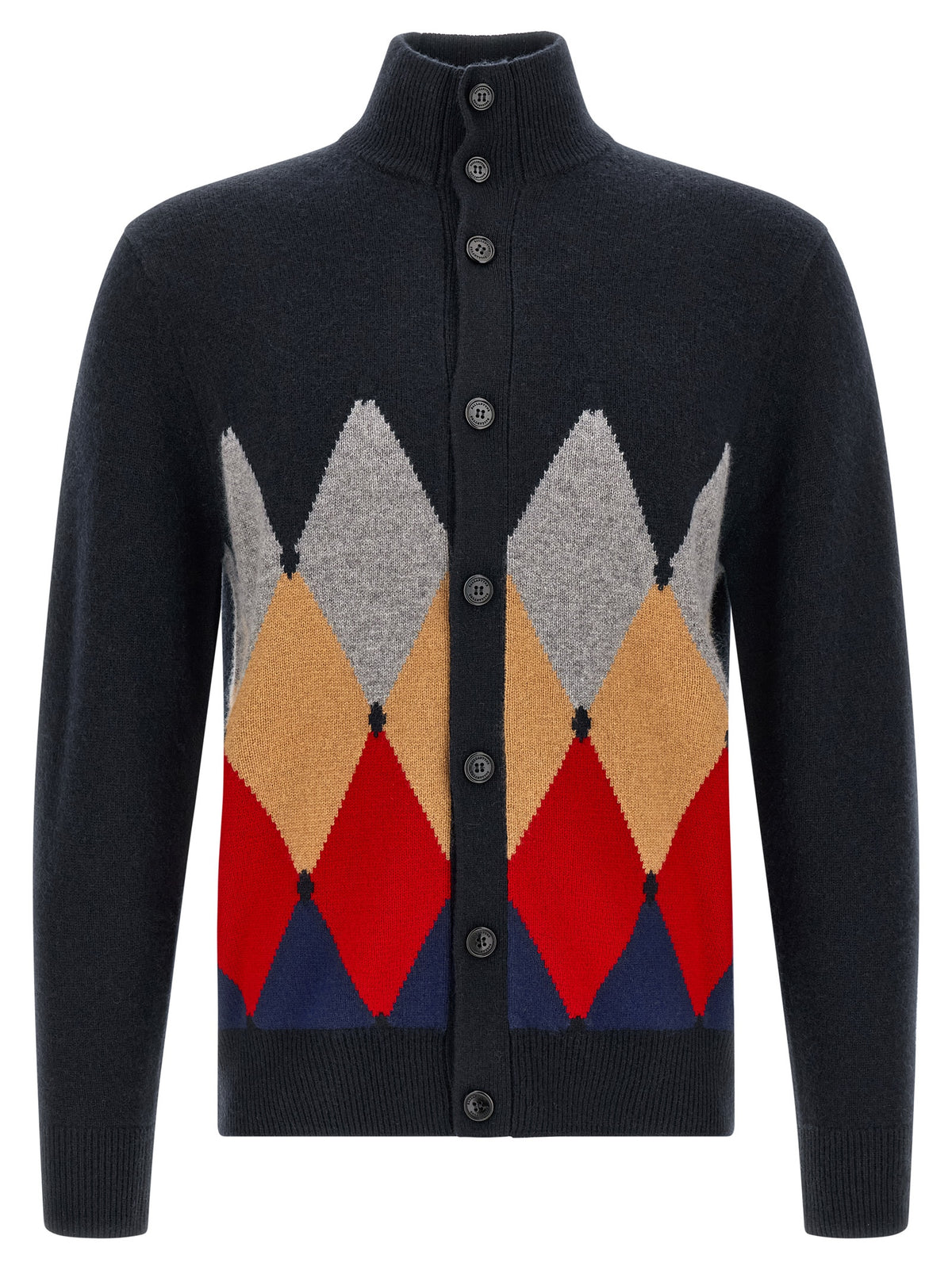 Ballantyne Blauer Kaschmir-Cardigan