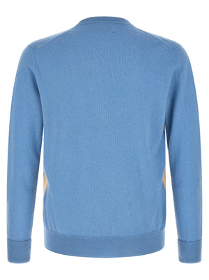 Ballantyne Blauer Kaschmir-Cardigan