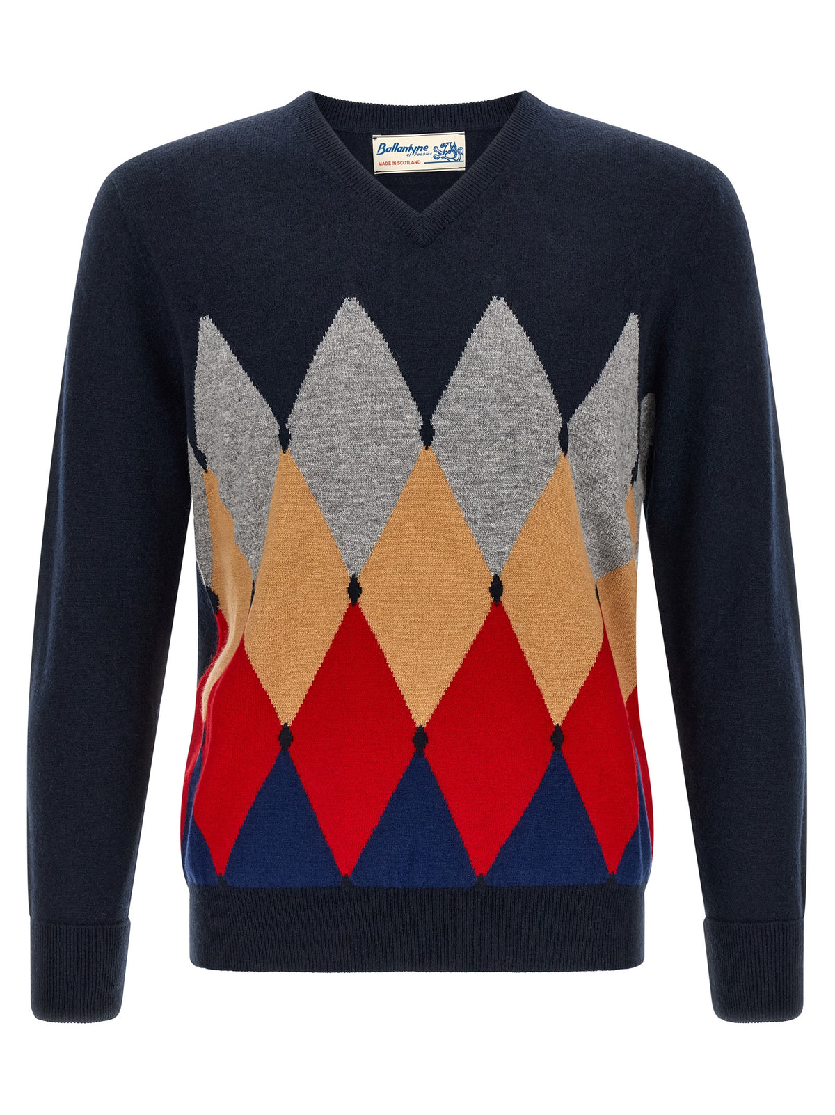 Ballantyne Blauer Kaschmir-Cardigan