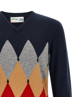 Ballantyne Blauer Kaschmir-Cardigan