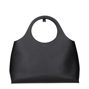 Courrèges Schwarze Lederhandtasche