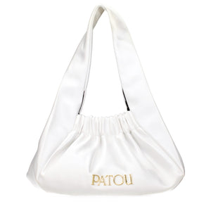 Patou Weiße Stoffhandtasche