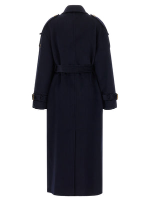 Elisabetta Franchi Blauer Wollmantel