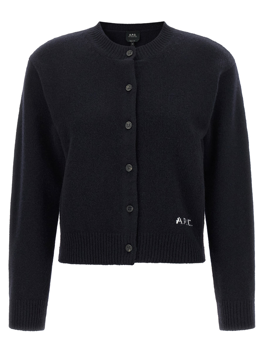 A.P.C. Blauer Wollcardigan