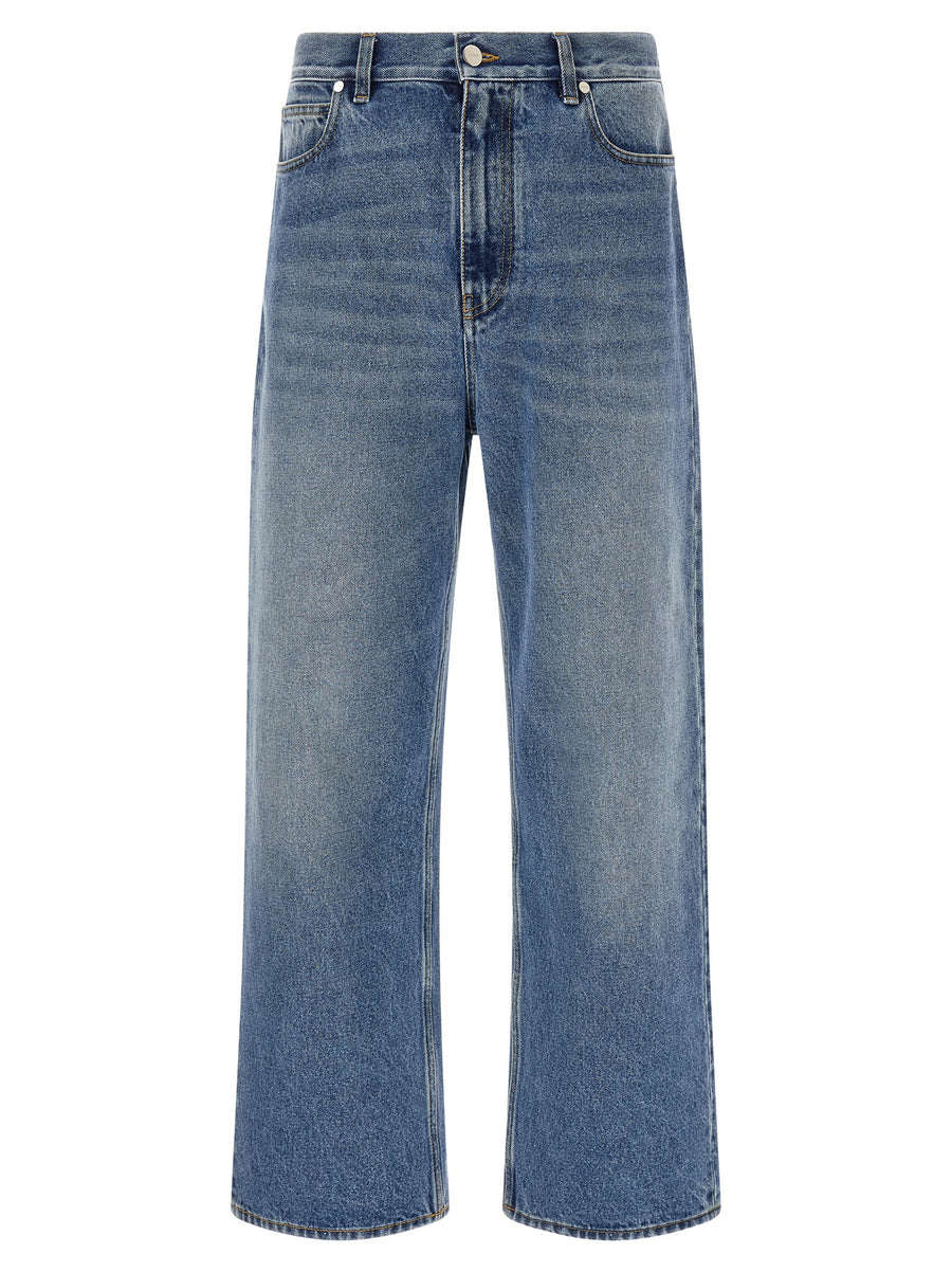 Fendi Blaue Baumwolljeans im Relaxed Fit