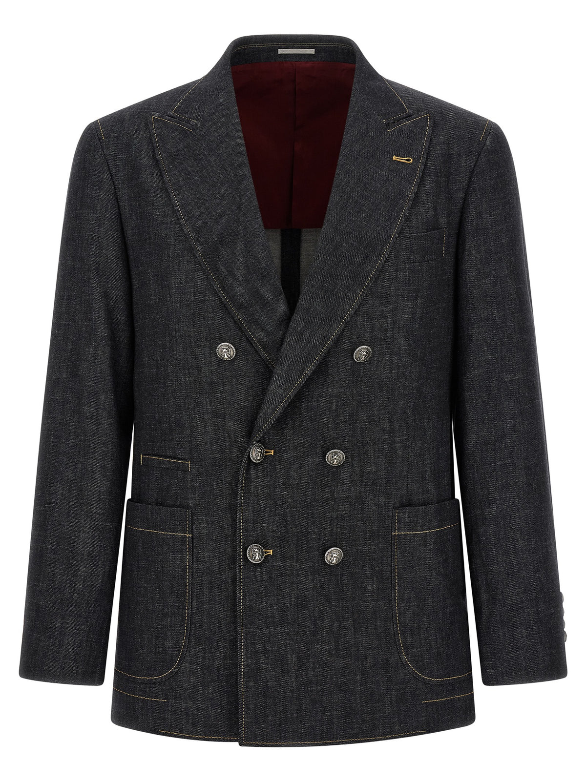 Brunello Cucinelli Blauer Baumwollblazer