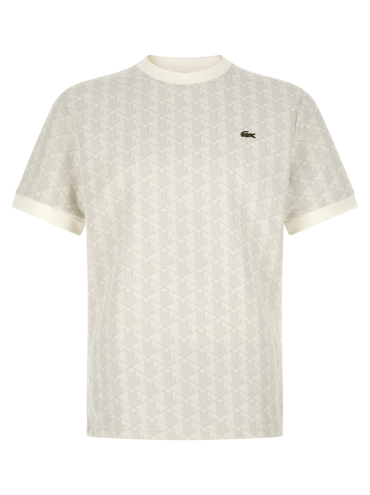 Lacoste T-Shirt aus beigem Polyester