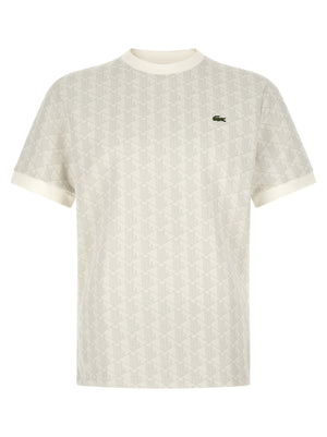 Lacoste T-Shirt aus beigem Polyester