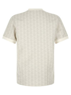 Lacoste T-Shirt aus beigem Polyester