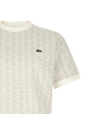 Lacoste T-Shirt aus beigem Polyester
