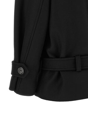 PINKO Schwarzer Wollmantel