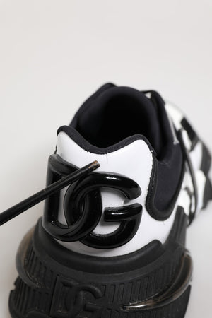 Dolce & Gabbana Weiße schwarze Logo Airmaster Sneaker Schuhe