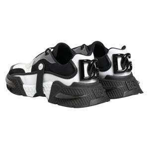 Dolce & Gabbana Weiße schwarze Logo Airmaster Sneaker Schuhe