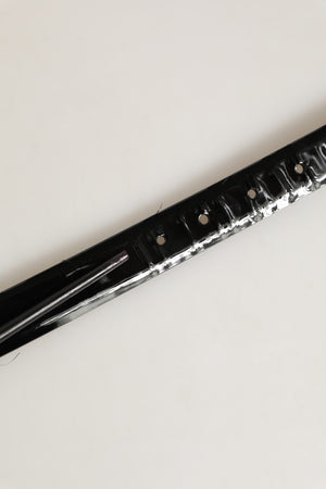 Dolce & Gabbana Schwarzer Ledergürtel mit silberfarbener Schnalle