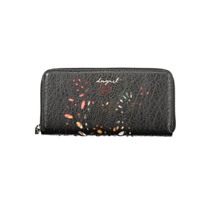 Desigual Nero Polyurethane Damen Geldbörse