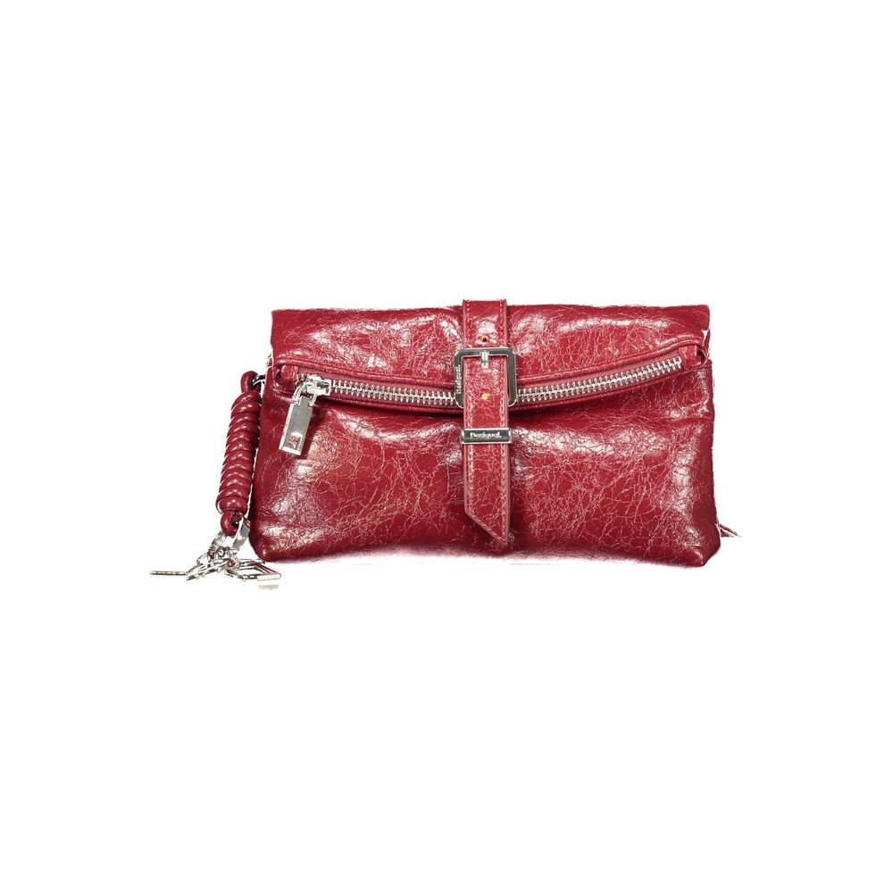 Desigual Rote Damen-Schultertasche aus Polyurethan