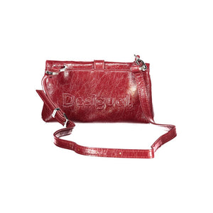 Desigual Rote Damen-Schultertasche aus Polyurethan
