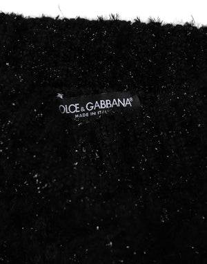 Dolce & Gabbana Herren-Schal aus schwarzem Kaschmir, gestrickt