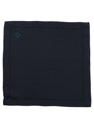 Dolce & Gabbana Dunkelblauer Seiden-Einstecktuch Foulard Schal