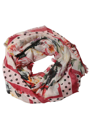 Dolce & Gabbana Stola mit Blumenmuster und Fransen in Multicolor