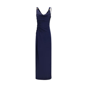 Versace Blaues Viskose-Freizeitkleid