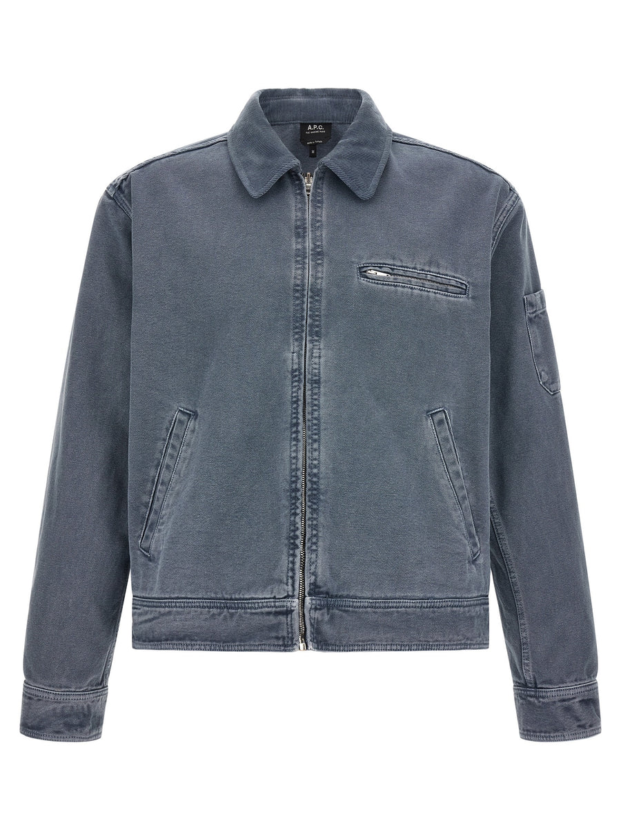 A.P.C. Graue Jeansjacke aus Baumwolle