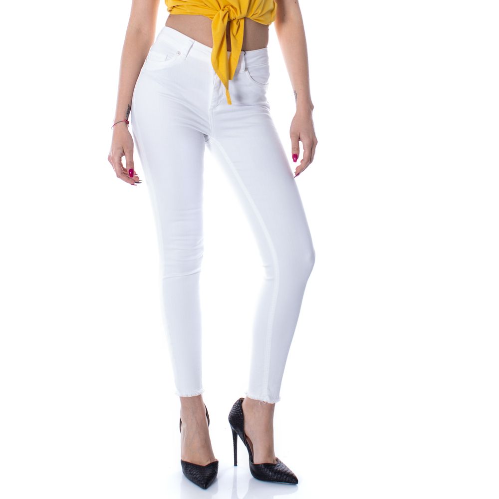 Only Weiße Skinny Jeans aus Baumwolle