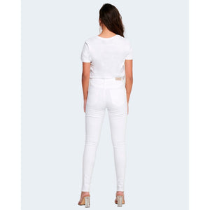 Only Weiße Skinny Jeans aus Baumwolle