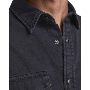 Jack Jones Schwarzes Denim-Hemd