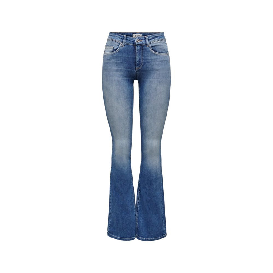 Only Blaue Bootcut-Jeans aus Baumwolle