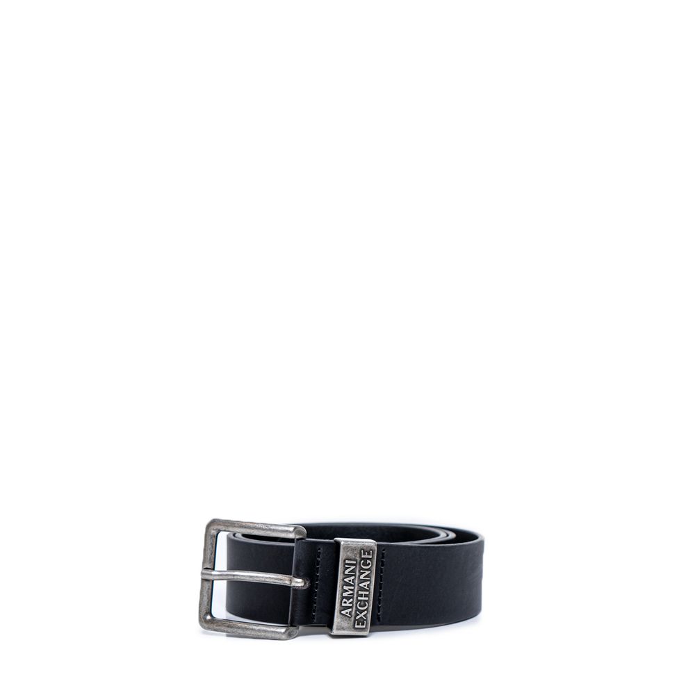 Armani Exchange Schwarzer Ledergürtel Regular