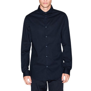 Armani Exchange Blaues Baumwollhemd