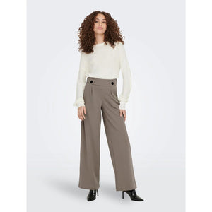 Jacqueline De Yong Braune Freizeithose aus Polyester