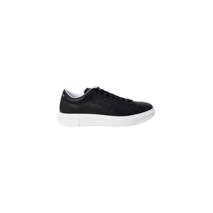 Armani Exchange Schwarze Leder Low-Top-Sneaker