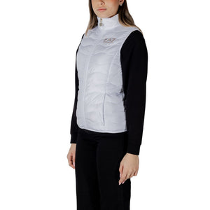 EA7 Emporio Armani Weiße ärmellose Polyester-Jacke