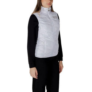 EA7 Emporio Armani Weiße ärmellose Polyester-Jacke