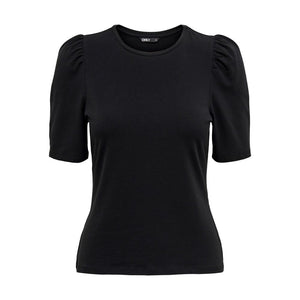 Only Schwarzes Baumwoll-T-Shirt