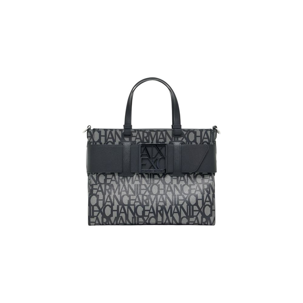 Armani Exchange Schwarze Baumwoll-Handtasche