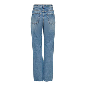 Only Hellblaue Baumwolljeans im Relaxed Fit